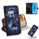 Painting Pattern Coloured Drawing Horizontal Flip Leather Case with Holder & Card Slots & Wallet for Huawei Honor 20(Wolf And Dog) - 1