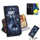 Painting Pattern Coloured Drawing Horizontal Flip Leather Case with Holder & Card Slots & Wallet for Galaxy A80 / A90(Wolf And Dog) - 1