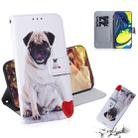Painting Pattern Coloured Drawing Horizontal Flip Leather Case with Holder & Card Slots & Wallet for Galaxy M40 / A60(Pug) - 1