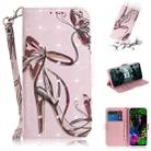 3D Painting Pattern Coloured Drawing Horizontal Flip Leather Case with Holder & Card Slots & Wallet For LG G8 ThinQ(Butterfly High Heels) - 1