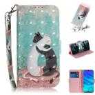 3D Painting Pattern Coloured Drawing Horizontal Flip Leather Case with Holder & Card Slots & Wallet For Huawei P Smart (2019) / Honor 10 Lite(Black White Cat) - 1
