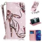 3D Painting Pattern Coloured Drawing Horizontal Flip Leather Case with Holder & Card Slots & Wallet For Huawei Y7 Prime (2019) with Fingerprint / Y7 Pro (2019) / Enjoy 9(Butterfly High Heels) - 1