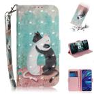3D Painting Pattern Coloured Drawing Horizontal Flip Leather Case with Holder & Card Slots & Wallet For Huawei Y7 Prime (2019) with Fingerprint / Y7 Pro (2019) / Enjoy 9(Black White Cat) - 1