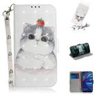 3D Painting Pattern Coloured Drawing Horizontal Flip Leather Case with Holder & Card Slots & Wallet For Huawei Y7 Prime (2019) with Fingerprint / Y7 Pro (2019) / Enjoy 9(Cute Cat) - 1