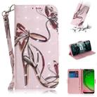 3D Painting Pattern Coloured Drawing Horizontal Flip Leather Case with Holder & Card Slots & Wallet For Motorola Moto G7 Play(Butterfly High Heels) - 1