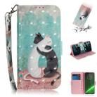3D Painting Pattern Coloured Drawing Horizontal Flip Leather Case with Holder & Card Slots & Wallet For Motorola Moto G7 / Moto G7 Plus(Black White Cat) - 1