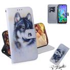Painting Pattern Coloured Drawing Horizontal Flip Leather Case with Holder & Card Slots & Wallet for LG Q60(White Wolf) - 1