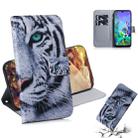 Painting Pattern Coloured Drawing Horizontal Flip Leather Case with Holder & Card Slots & Wallet for LG Q60(Tiger) - 1