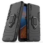 PC + TPU Shockproof Protective Case with Magnetic Ring Holder(Black) - 1