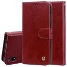 Business Style Oil Wax Texture Horizontal Flip Leather Case for Xiaomi Redmi 7A, with Holder & Card Slots & Wallet(Red) - 1