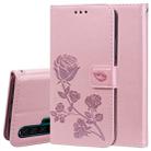 Rose Embossed Horizontal Flip PU Leather Case with Holder & Card Slots & Wallet for Huawei Honor 20 Pro(Rose Gold) - 1