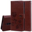 Rose Embossed Horizontal Flip PU Leather Case with Holder & Card Slots & Wallet for Xiaomi Redmi K20 / K20 Pro(Brown) - 1