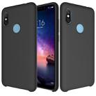 Solid Color Liquid Silicone Dropproof Protective Case for Xiaomi Redmi Note 6 Pro(Black) - 1