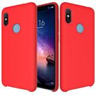 Solid Color Liquid Silicone Dropproof Protective Case for Xiaomi Redmi Note 6 Pro(Red) - 1