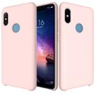 Solid Color Liquid Silicone Dropproof Protective Case for Xiaomi Redmi Note 6 Pro(Pink) - 1