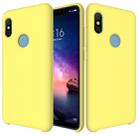Solid Color Liquid Silicone Dropproof Protective Case for Xiaomi Redmi Note 6 Pro(Yellow) - 1