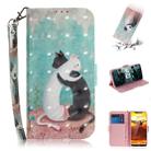3D Painting Pattern Coloured Drawing Horizontal Flip Leather Case with Holder & Card Slots & Wallet For Nokia 8.1 / X7(Black White Cat) - 1