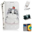 3D Painting Pattern Coloured Drawing Horizontal Flip Leather Case with Holder & Card Slots & Wallet For Galaxy A30(Cute Cat) - 1