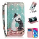 3D Painting Pattern Coloured Drawing Horizontal Flip Leather Case with Holder & Card Slots & Wallet For Galaxy M10(Black White Cat) - 1