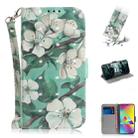 3D Painting Pattern Coloured Drawing Horizontal Flip Leather Case with Holder & Card Slots & Wallet For Galaxy M20(Watercolor Flower) - 1