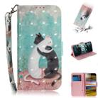 3D Painting Pattern Coloured Drawing Horizontal Flip Leather Case with Holder & Card Slots & Wallet For Sony Xperia 10 Plus(Black White Cat) - 1