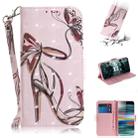 3D Painting Pattern Coloured Drawing Horizontal Flip Leather Case with Holder & Card Slots & Wallet For Sony Xperia 10(Butterfly High Heels) - 1