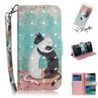 3D Painting Pattern Coloured Drawing Horizontal Flip Leather Case with Holder & Card Slots & Wallet For Sony Xperia 10(Black White Cat) - 1