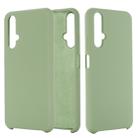 Solid Color Liquid Silicone Dropproof Protective Case for Huawei Honor 20(Green) - 1