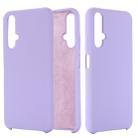 Solid Color Liquid Silicone Dropproof Protective Case for Huawei Honor 20(Purple) - 1