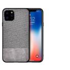 Shockproof Splicing PU + Cloth Protective Case for iPhone 11 Pro(Grey) - 1