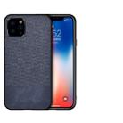 Shockproof Splicing PU + Cloth Protective Case for iPhone 11 Pro Max(Blue) - 1