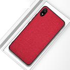 Shockproof Cloth Texture PC+ TPU Protective Case for Xiaomi Redmi 7A(Red) - 1