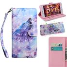 3D Painting Pattern Coloured Drawing Horizontal Flip TPU + PU Leather Case with Holder & Card Slots & Wallet For LG K40(Roaring Wolf) - 1