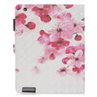 3D Horizontal Flip Leather Case with Holder & Card Slots For New iPad (iPad 3)(Red Flower) - 3