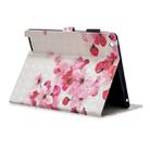 3D Horizontal Flip Leather Case with Holder & Card Slots For New iPad (iPad 3)(Red Flower) - 5