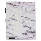 3D Horizontal Flip Leather Case with Holder & Card Slots For New iPad (iPad 3)(White Marble) - 3