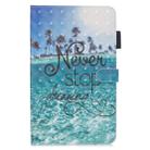 3D Horizontal Flip Leather Case with Holder & Card Slots For New iPad (iPad 3)(Blue Coconut Grove) - 1