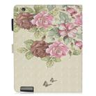 3D Horizontal Flip Leather Case with Holder & Card Slots For New iPad (iPad 3)(Flower Butterfly) - 3