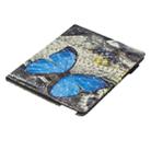 3D Horizontal Flip Leather Case with Holder & Card Slots For New iPad (iPad 3)(Blue Butterfly) - 2