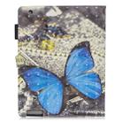 3D Horizontal Flip Leather Case with Holder & Card Slots For New iPad (iPad 3)(Blue Butterfly) - 3