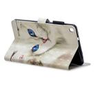 3D Horizontal Flip Leather Case with Holder & Card Slots For  Galaxy Tab A 8 (2019)(White Cat) - 4