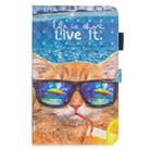 3D Horizontal Flip Leather Case with Holder & Card Slots For Galaxy Tab A 10.5(Undersea Cat) - 1