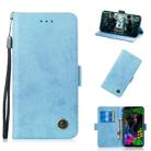 Multifunctional Horizontal Flip Retro Leather Case with Card Slot & Holder for LG V40 ThinQ(Sky Blue) - 1