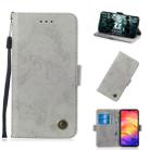 Multifunctional Horizontal Flip Retro Leather Case with Card Slot & Holder for Xiaomi Redmi Note 7(Grey) - 1