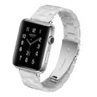 Simple Fashion Resin Watch Band for Apple Watch Series 5 & 4 40mm & Series 3 & 2 & 1 38mm(Pearl White) - 1