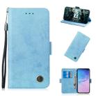 Multifunctional Horizontal Flip Retro Leather Case with Card Slot & Holder for Galaxy J7 2018(Sky Blue) - 1