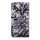 3D Painting Pattern Coloured Drawing Horizontal Flip TPU + PU Leather Case with Holder & Card Slots & Wallet For Galaxy A20E(Black Lace) - 3