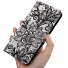 3D Painting Pattern Coloured Drawing Horizontal Flip TPU + PU Leather Case with Holder & Card Slots & Wallet For Galaxy A20E(Black Lace) - 5