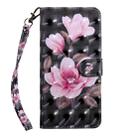 3D Painting Pattern Coloured Drawing Horizontal Flip TPU + PU Leather Case with Holder & Card Slots & Wallet For iPhone 6 Plus(Pink Flower) - 2