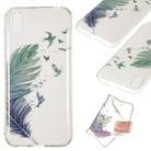 Coloured Drawing Transparent Clear TPU Case(Feather) - 1